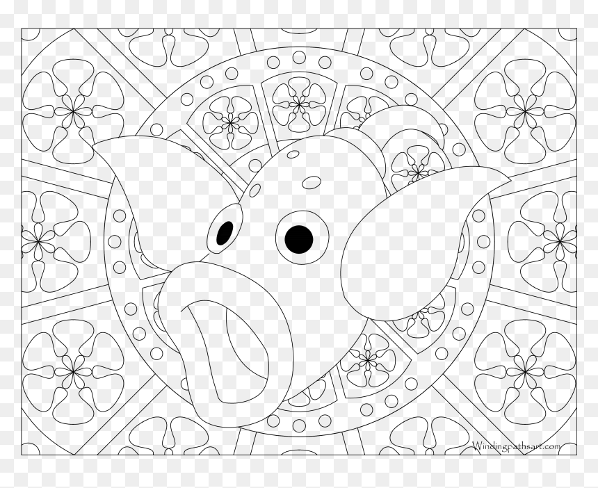 Pokemon mandala coloring pages hd png download