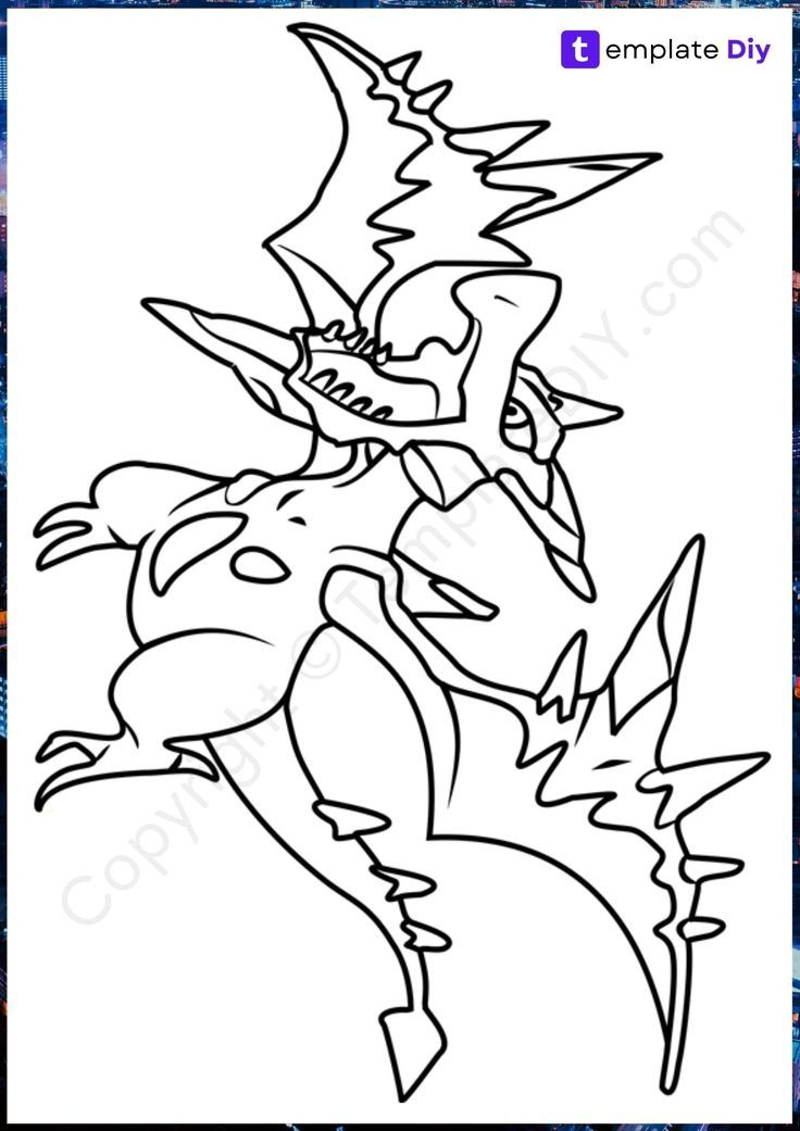 Printable mega pokemon coloring pages in pdf