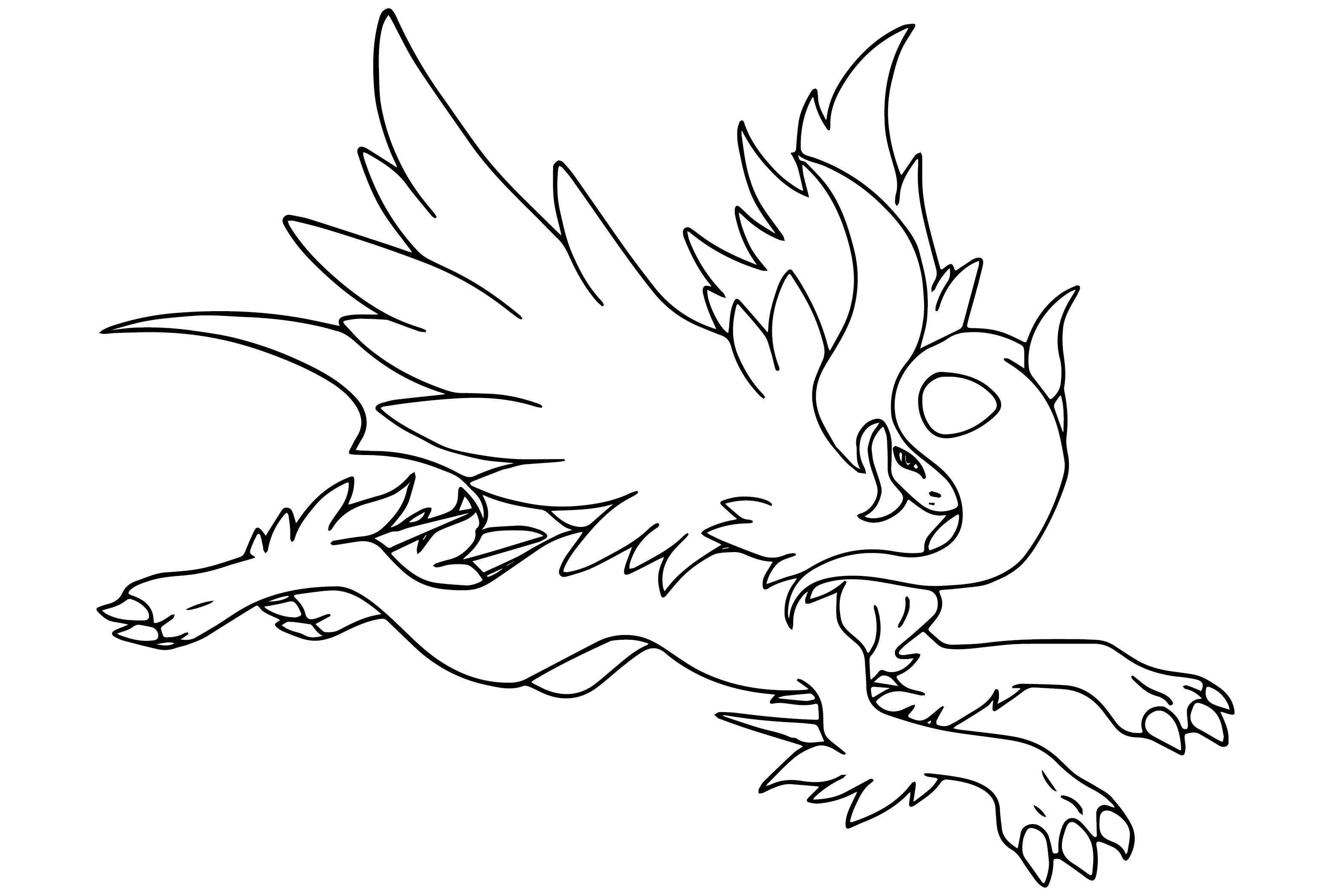 Coloring page absol mega pokemon