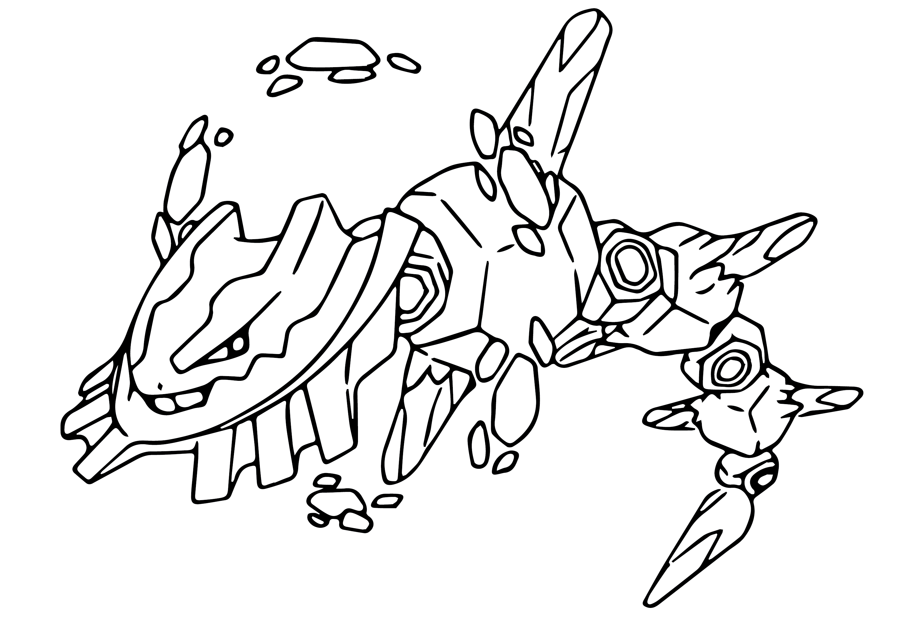 Coloring sheet haganeil mega pokemon