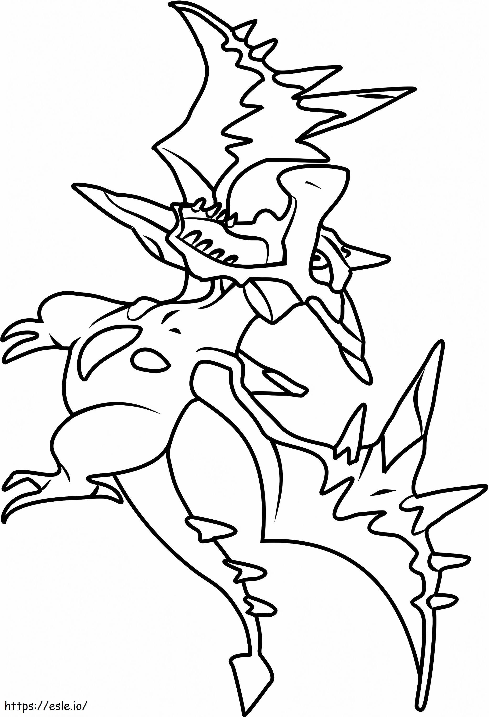 Mega aerodactyl pokemon a coloring page