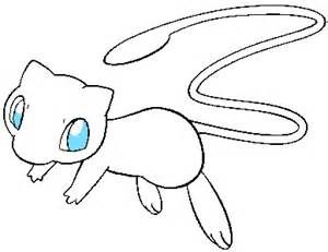 Cute mew coloring pages cartoon coloring pages mew and mewtwo coloring pages