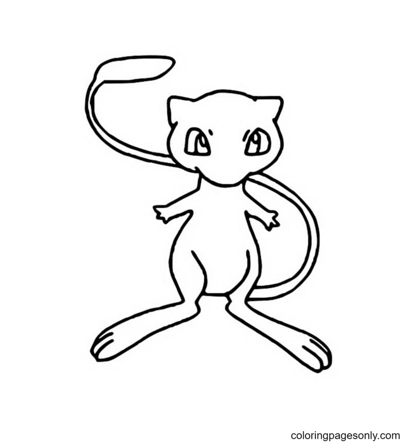 Mew coloring pages printable for free download