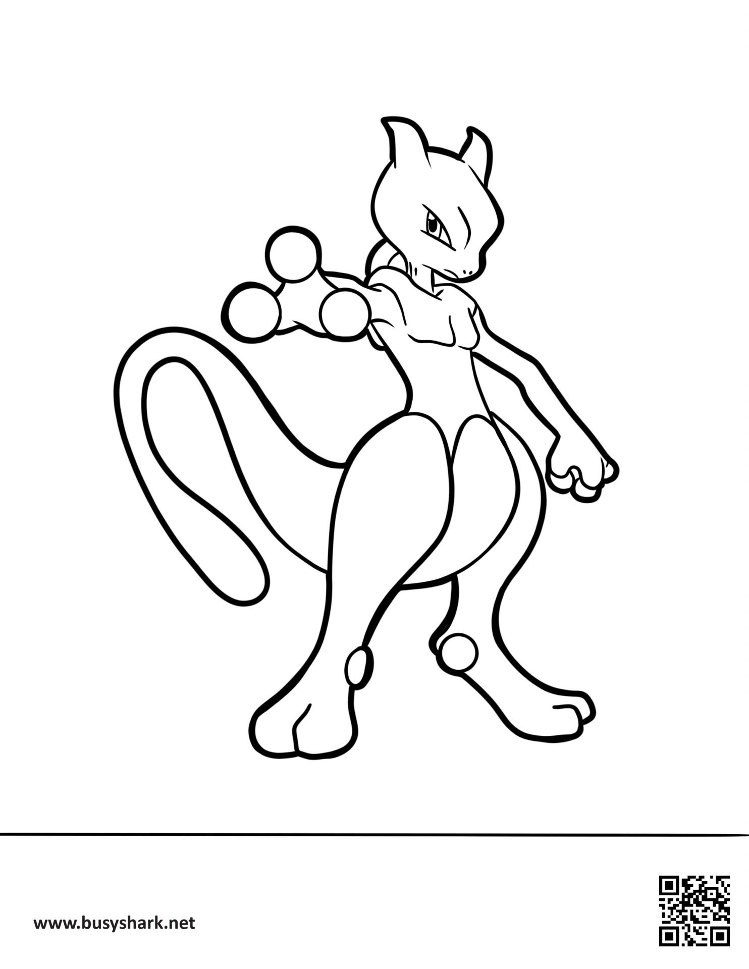 Mewtwo coloring page