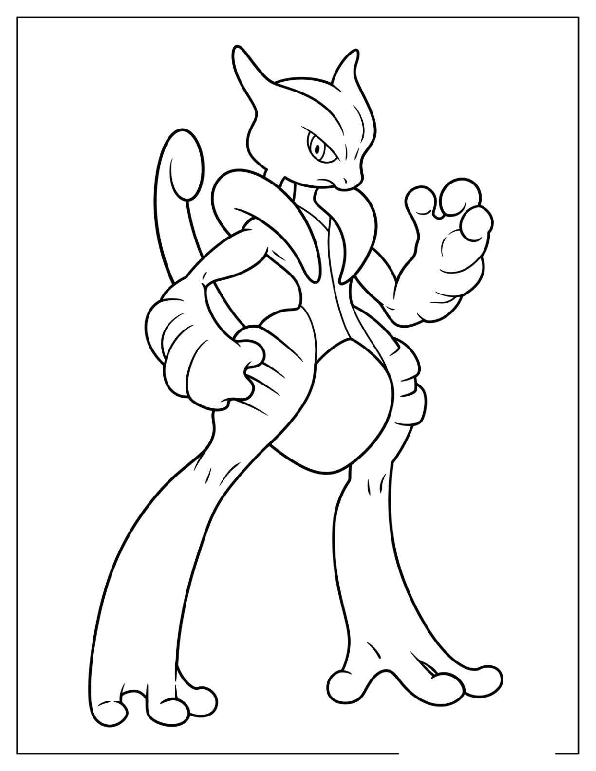 Mewtwo coloring pages by coloringpageswk on