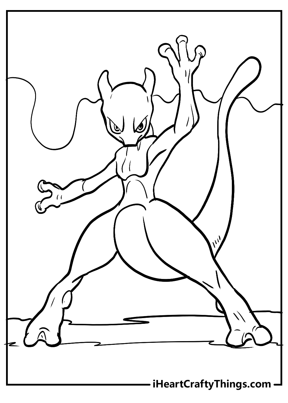 Printable mewtwo coloring pages updated