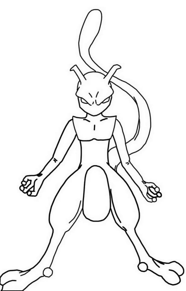 Mewtwo coloring pages