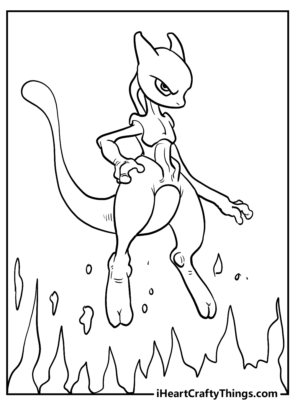 Printable mewtwo coloring pages updated