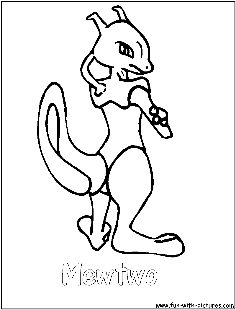 Mewtwo coloring page