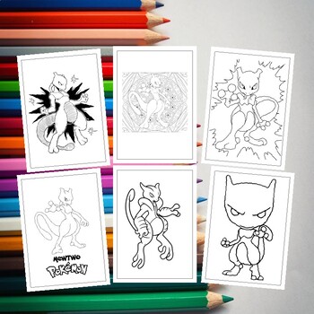 Printable mewtwo coloring pages inspire artistic genius with pokãmon charm