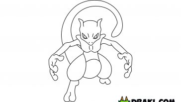 Mewtwo pokemon coloring page archives