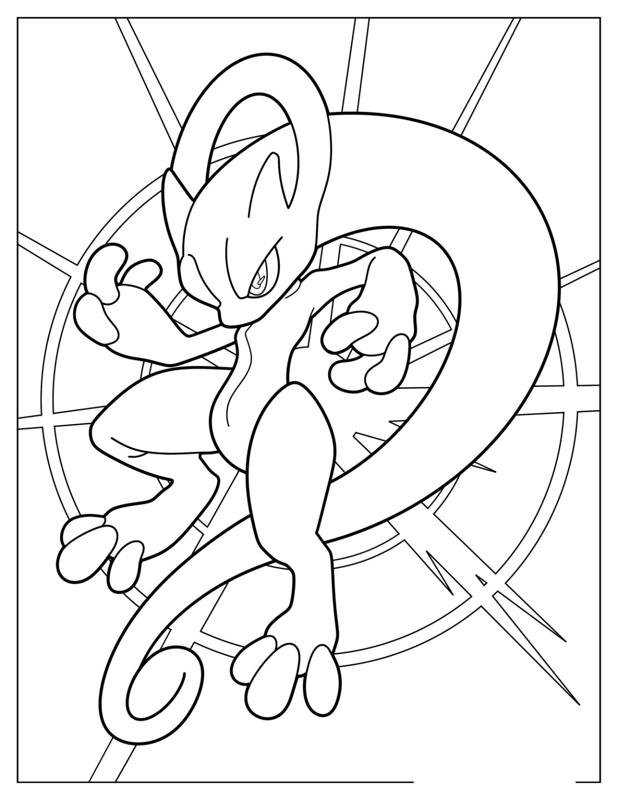 Mewtwo coloring pages by coloringpageswk on