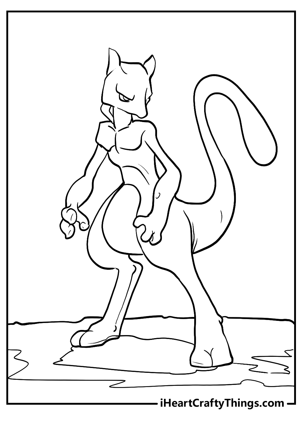 Printable mewtwo coloring pages updated