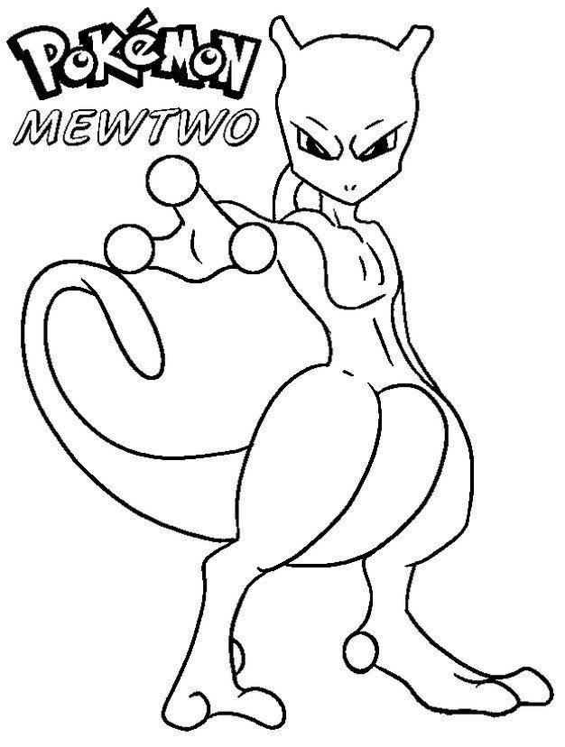 Legendary pokemon mewtwo coloring page pokemon coloring pages pokemon mewtwo cartoon coloring pages