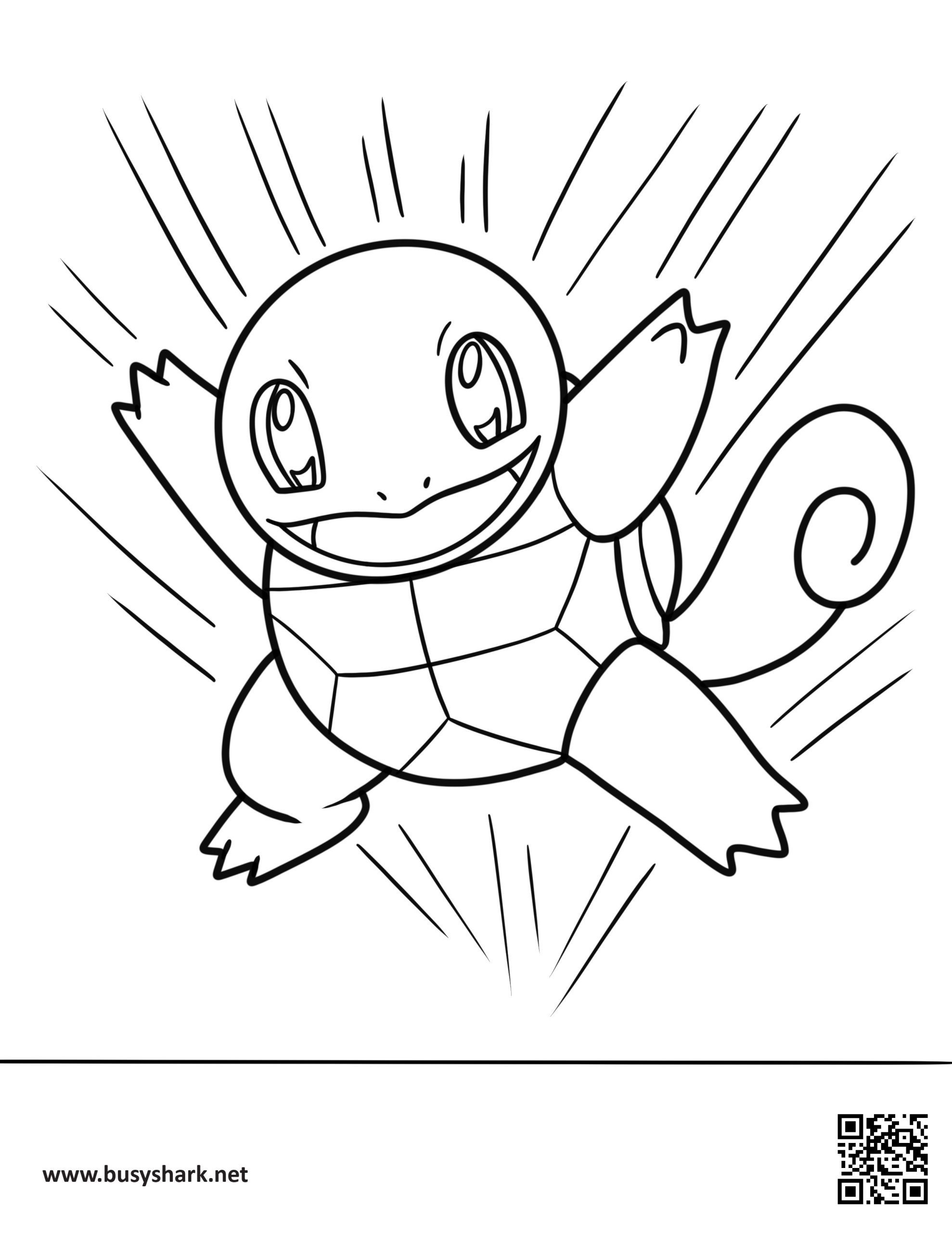 Squirtle coloring page