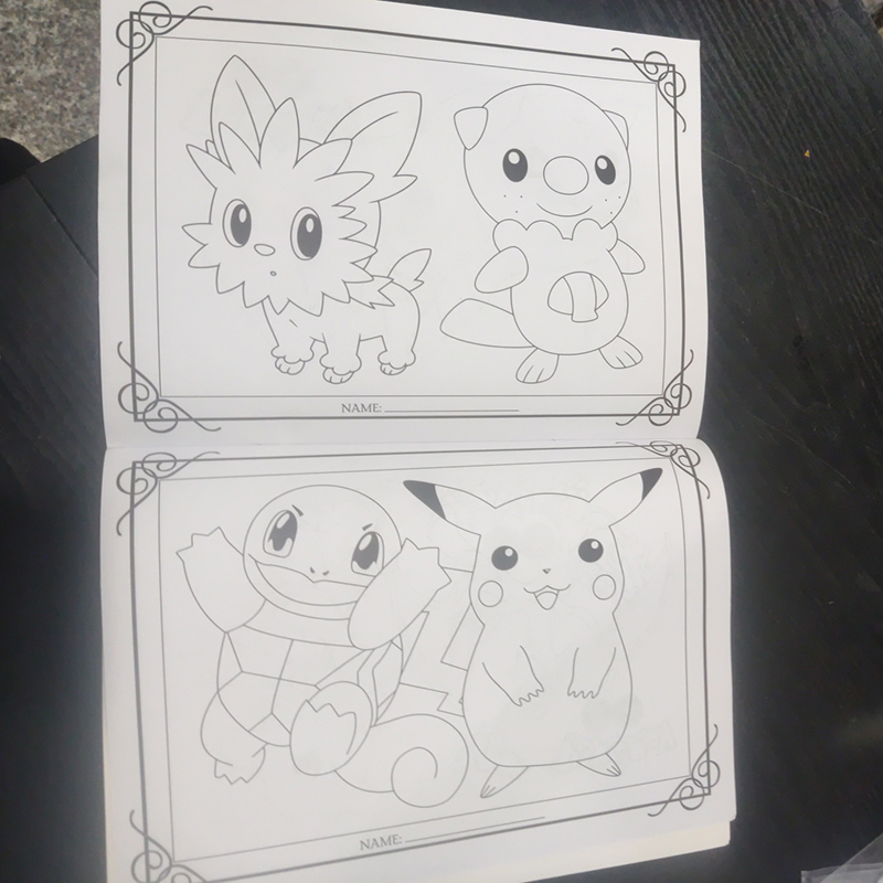 Pokemon anime creative cartoon painting coloring book pokemon painting book children painting papelerãa learning kids gift