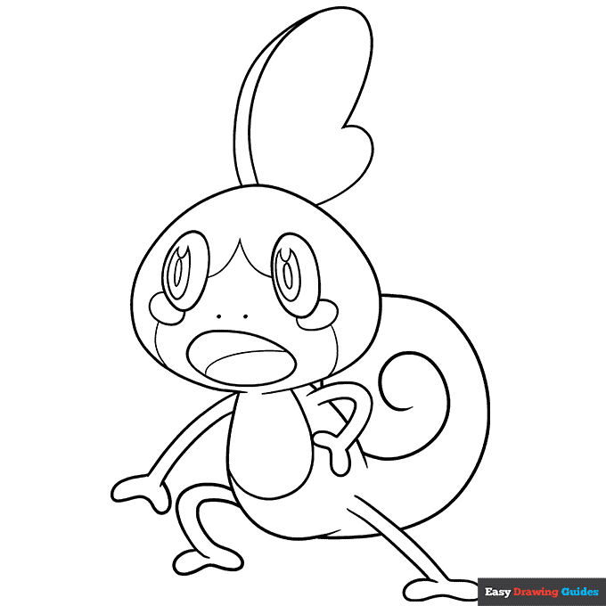 Sobble pokãmon coloring page easy drawing guides