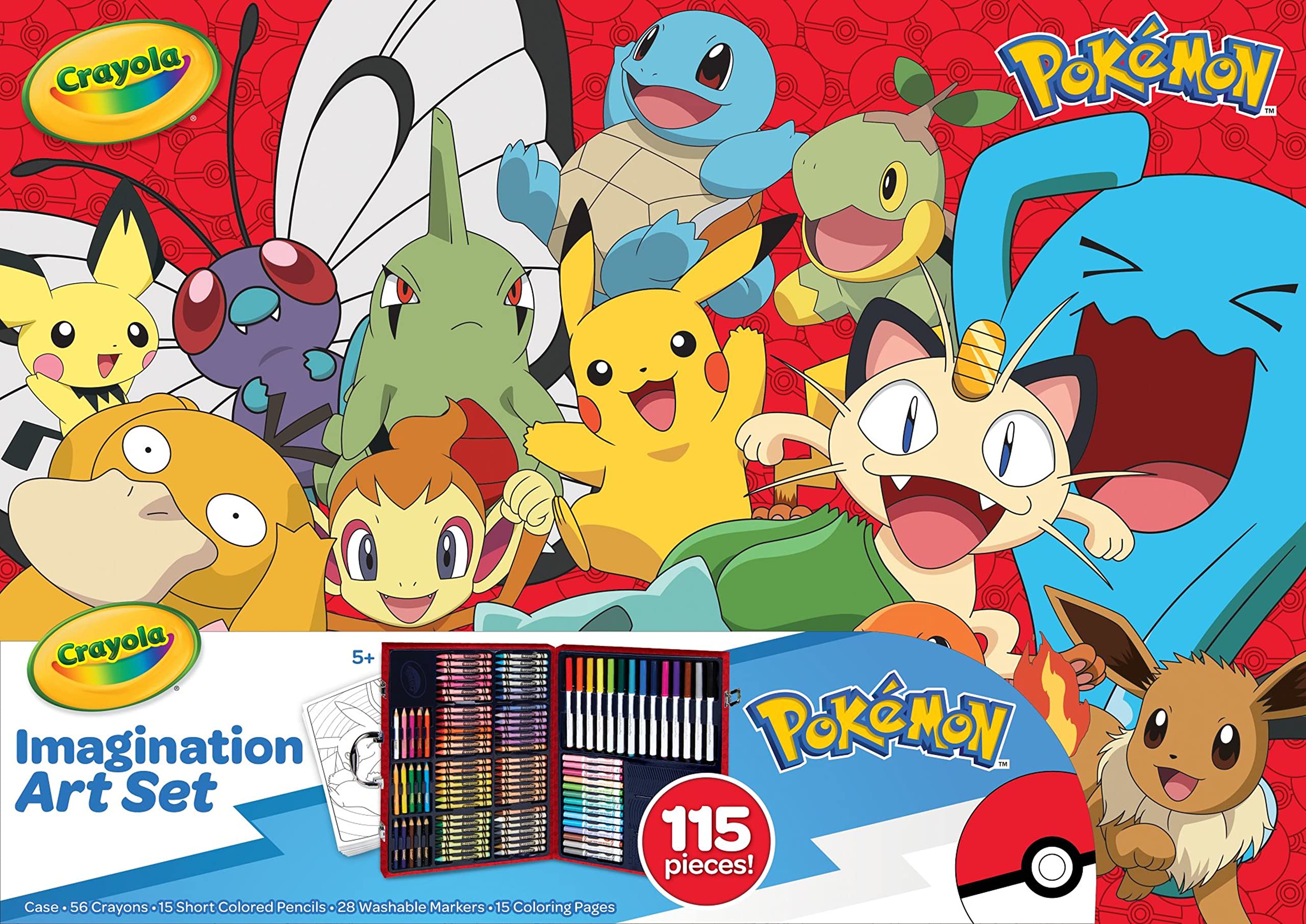 Crayola pokãmon imagination art set pcs kids art kit includes pokemon coloring pages pokemon gifts for kids ages everything else