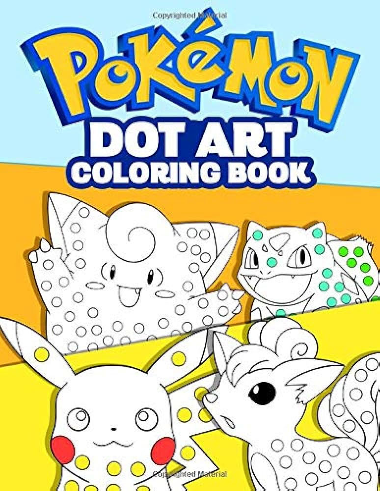 Pokemon dot art coloring book do a dot art with pokemon