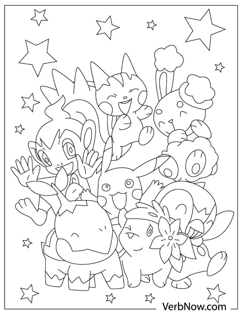 Free pokemon coloring pages for download printable pdf