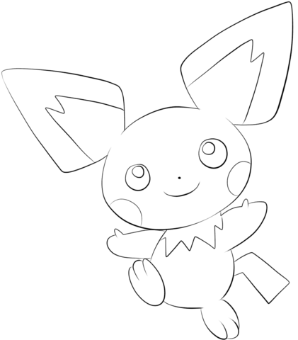 Pichu coloring page free printable coloring pages