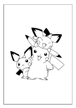 Printable pichu pokãmon coloring pages bringing pikachus kin to life