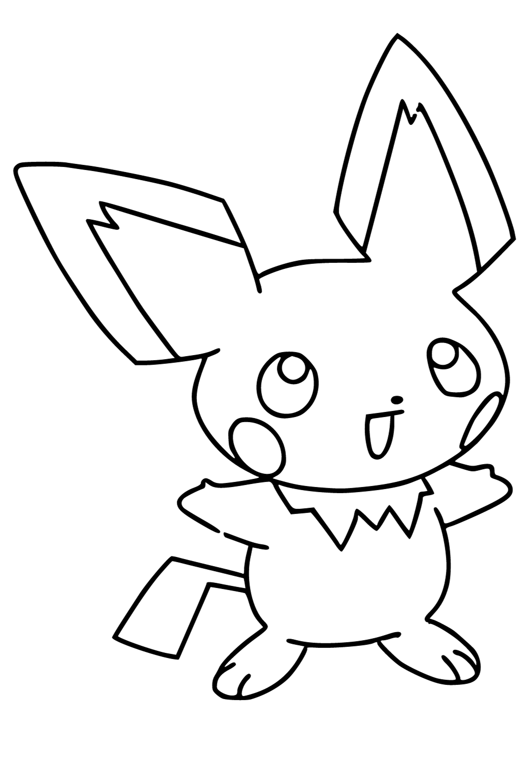 Free printable pichu hero coloring page for adults and kids