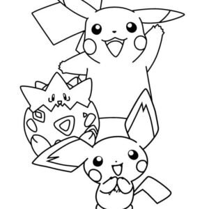 Pichu coloring pages printable for free download