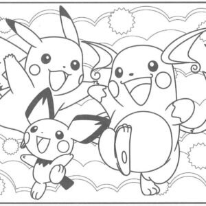 Pichu coloring pages printable for free download