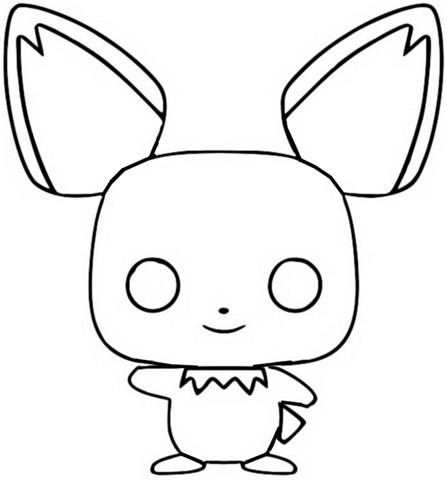 Coloring page funko pop pokãmon pichu