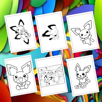 Printable pichu coloring pages collection for kids where art meets pokãmon