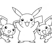 Pichu coloring pages