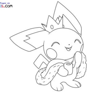 Pichu coloring pages printable for free download