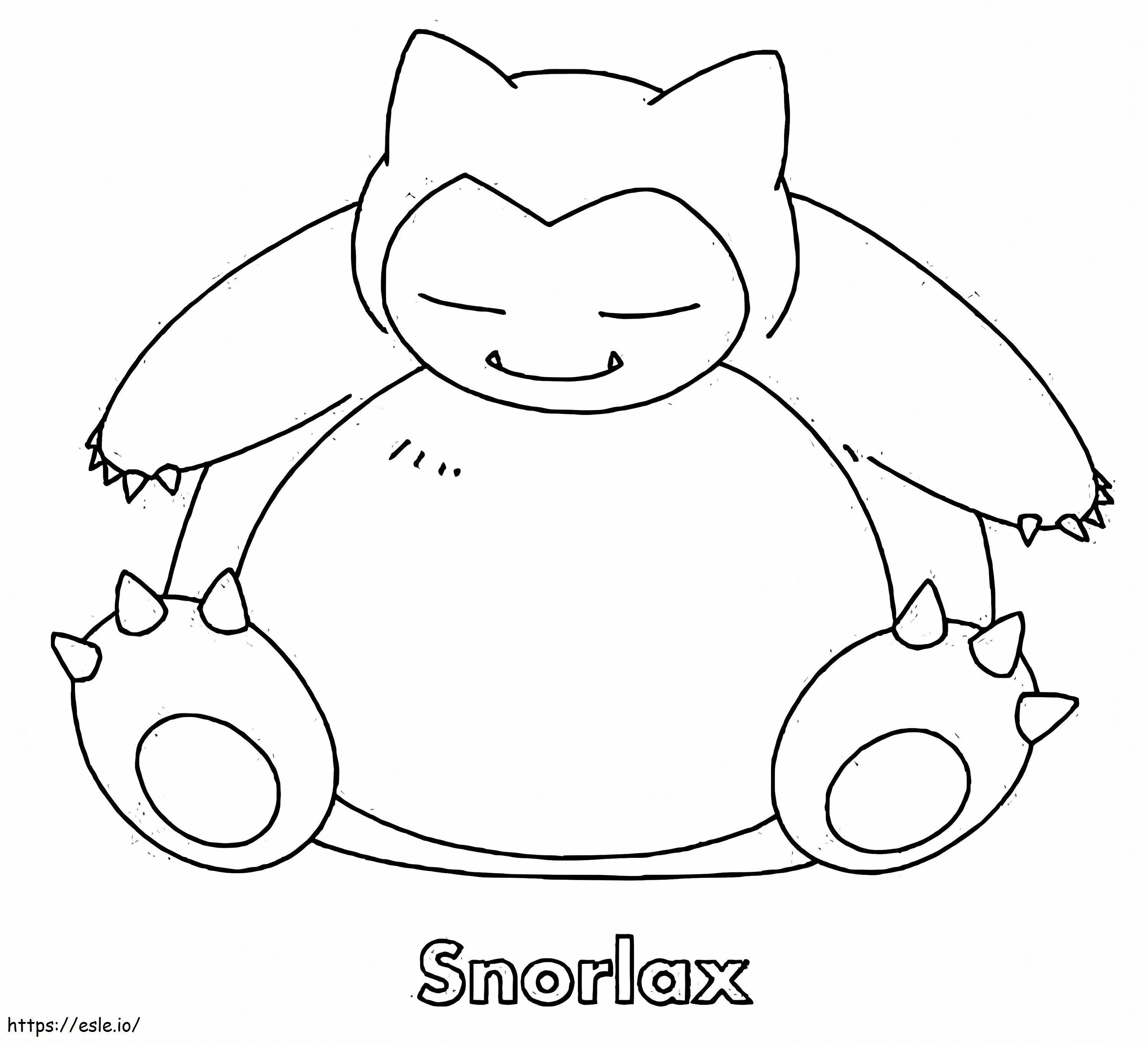 Pokemon snorlax coloring page