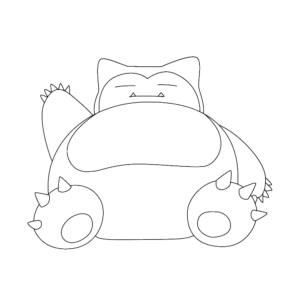 Snorlax coloring pages printable for free download