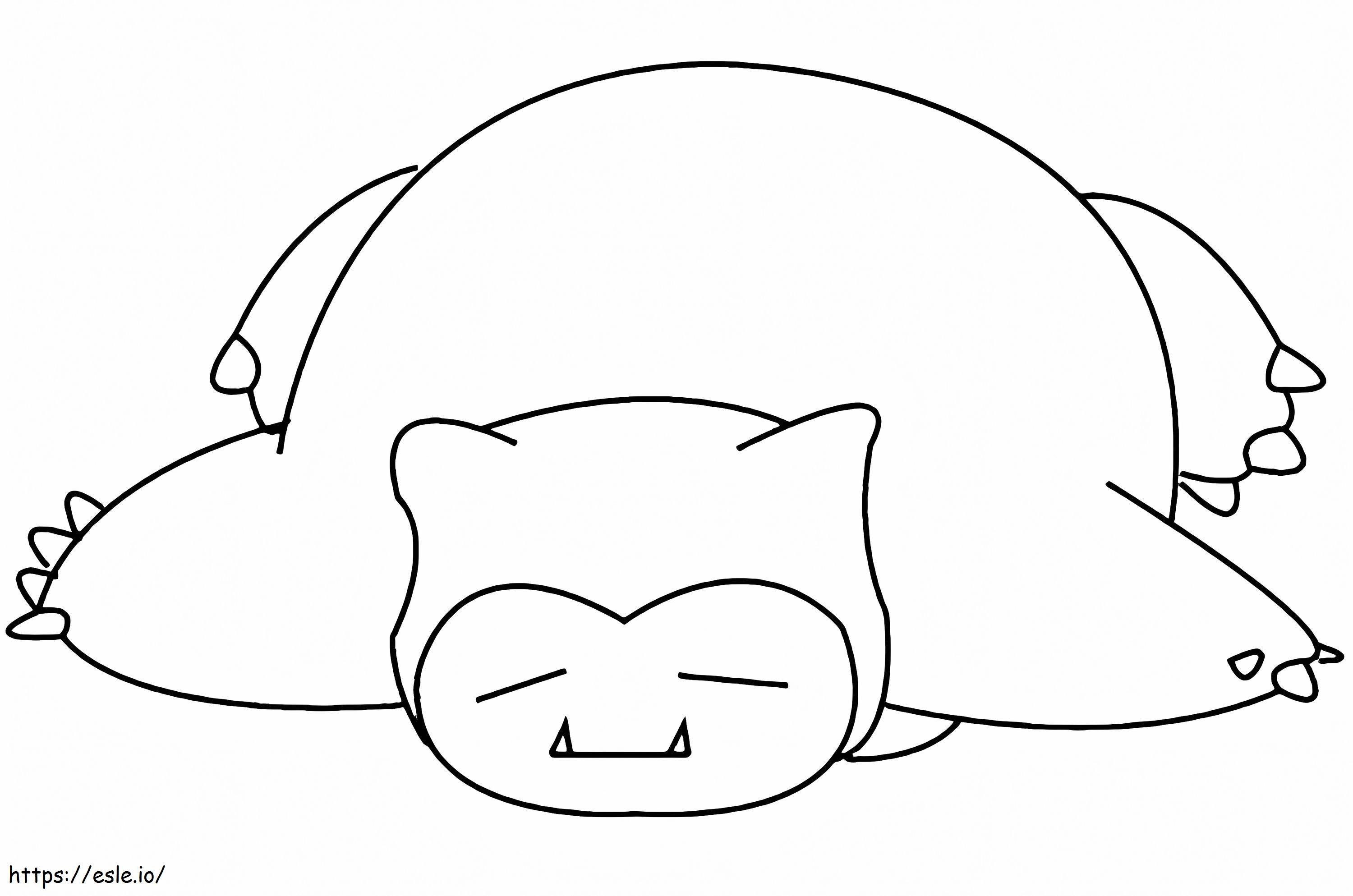 Lazy snorlax coloring page