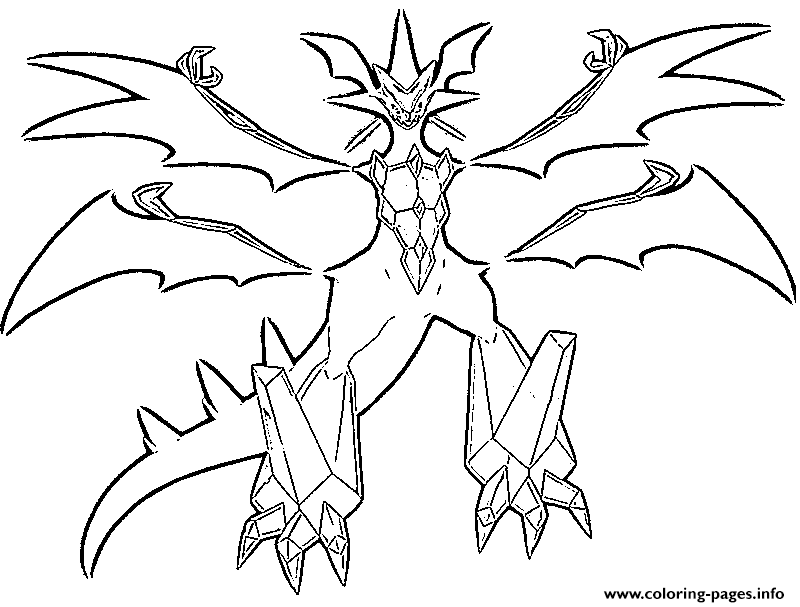 Necrozma pokemon legendary generation coloring page printable