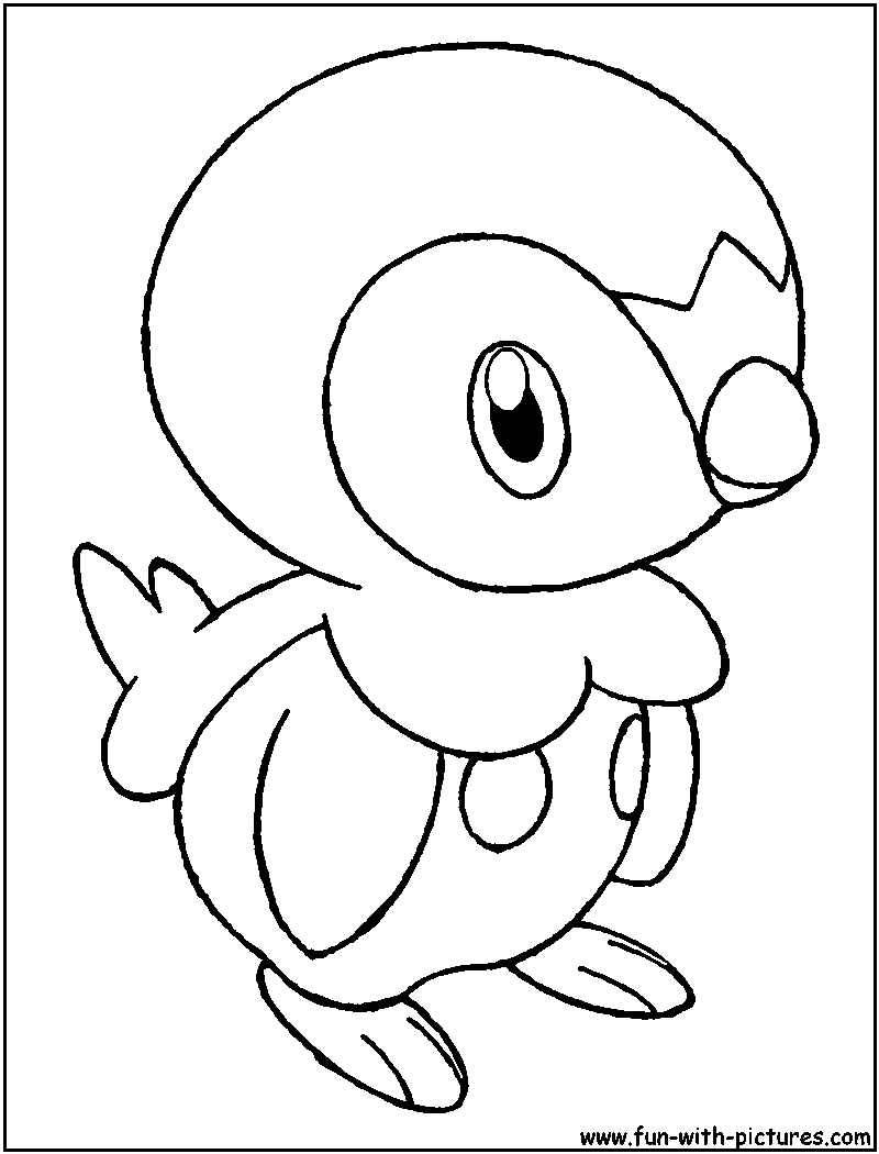 Piplup coloring page