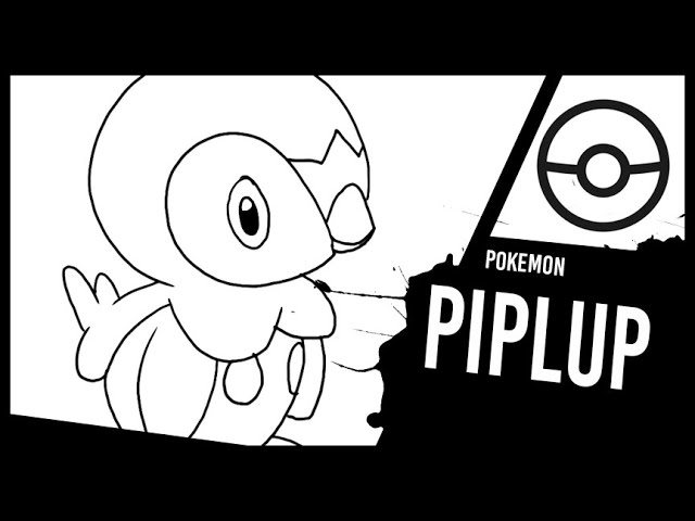 How to draw piplup pokãmon step by step