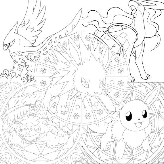 Printed pokemon colouring sheets buy one get a free pack of pokemon stickers