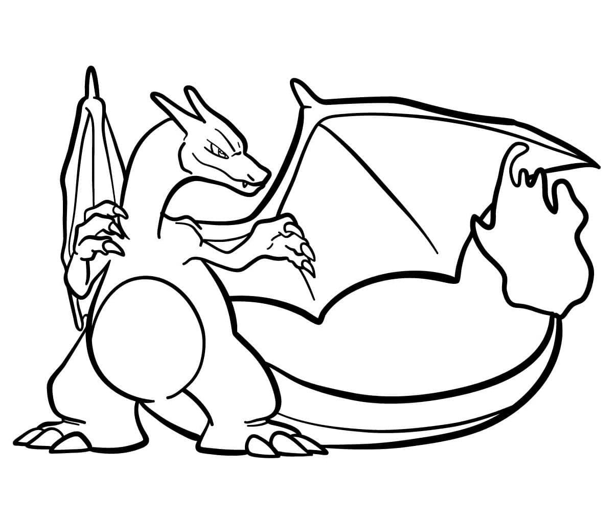 Charizard image coloring page