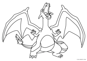 Free printable charizard coloring pages for kids