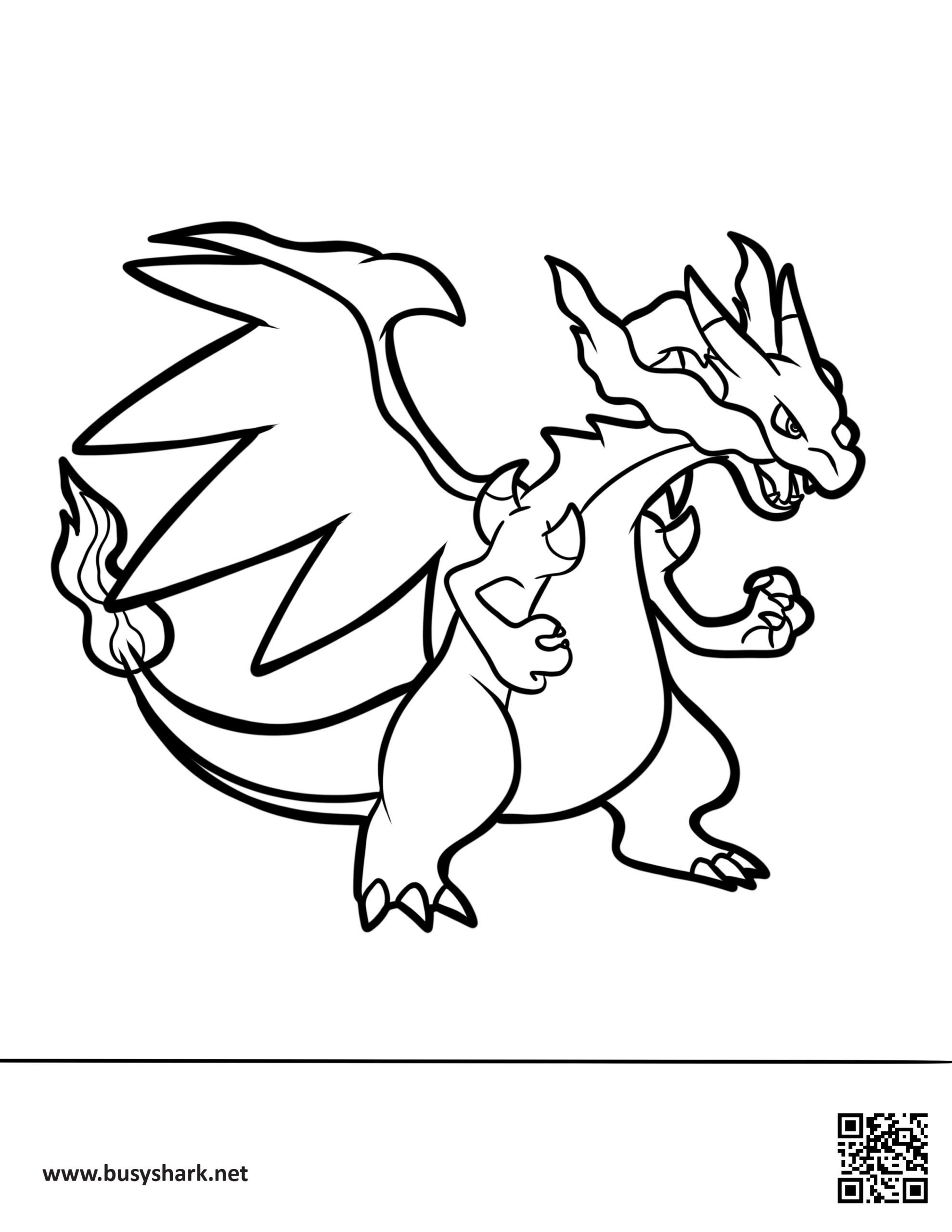 Mega charizard x coloring page