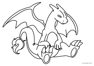 Free printable charizard coloring pages for kids