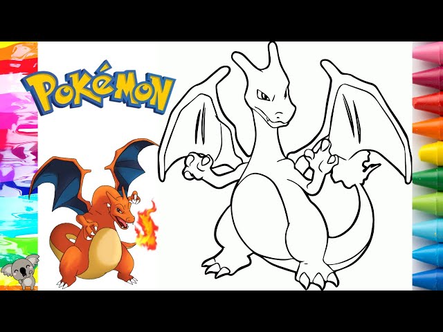 Charizard pokemon coloring page color with me