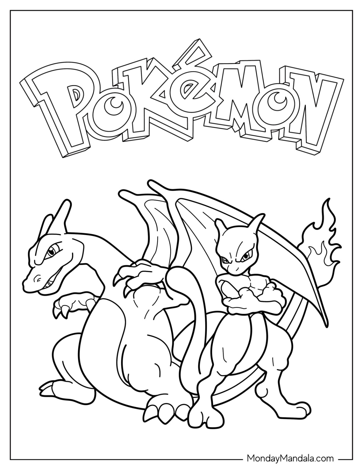 Mewtwo coloring pages free pdf printables