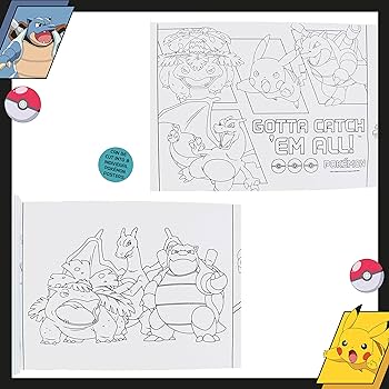 Pokemon louring roll pokemon louring set pokemon louring posters crayon set pokemon stationery toys games