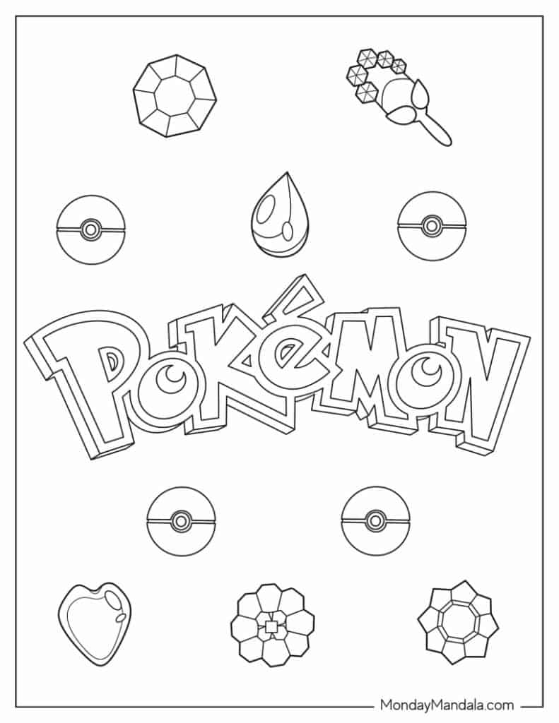 Pokemon coloring pages free pdf printables