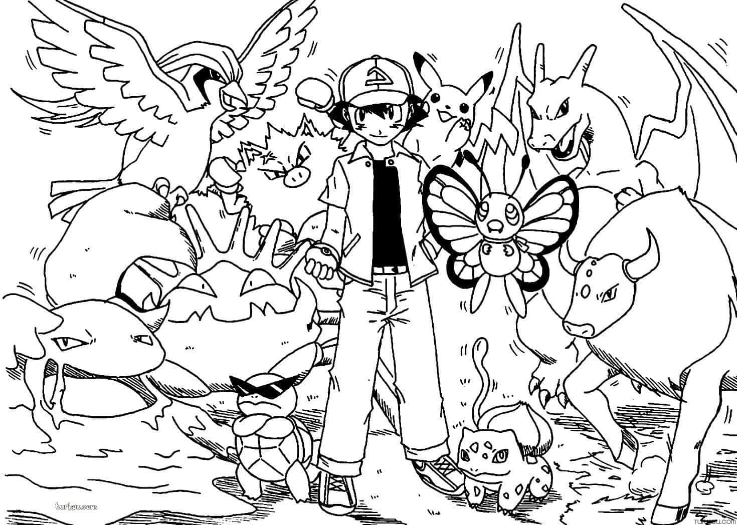 Download pokemon coloring pages for kids