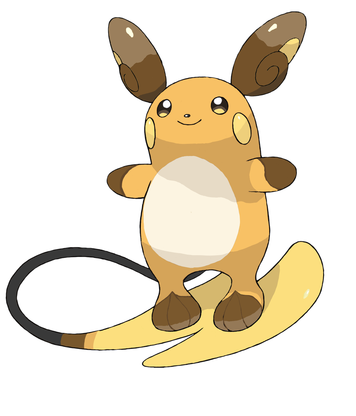 Alolan raichu with original raichu coloring rpokemon